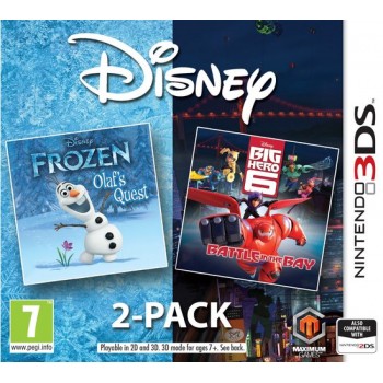 Pack : Reine des neiges - la quête d'Olaf + Les Nouveaux Héros : big hero 6 - 3DS