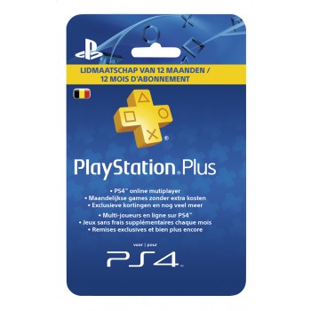 Abonnement Playstation Plus - 12 mois - Belgique